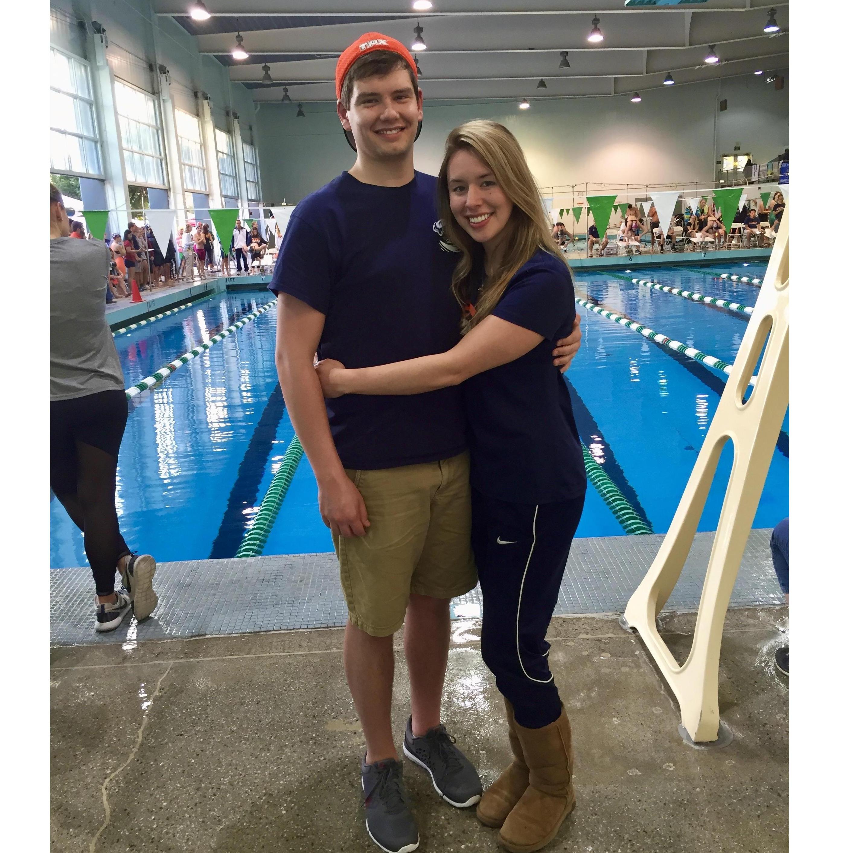 Zach drove to every one of my senior swim meets.... even to East LA and San Diego to cheer me on!