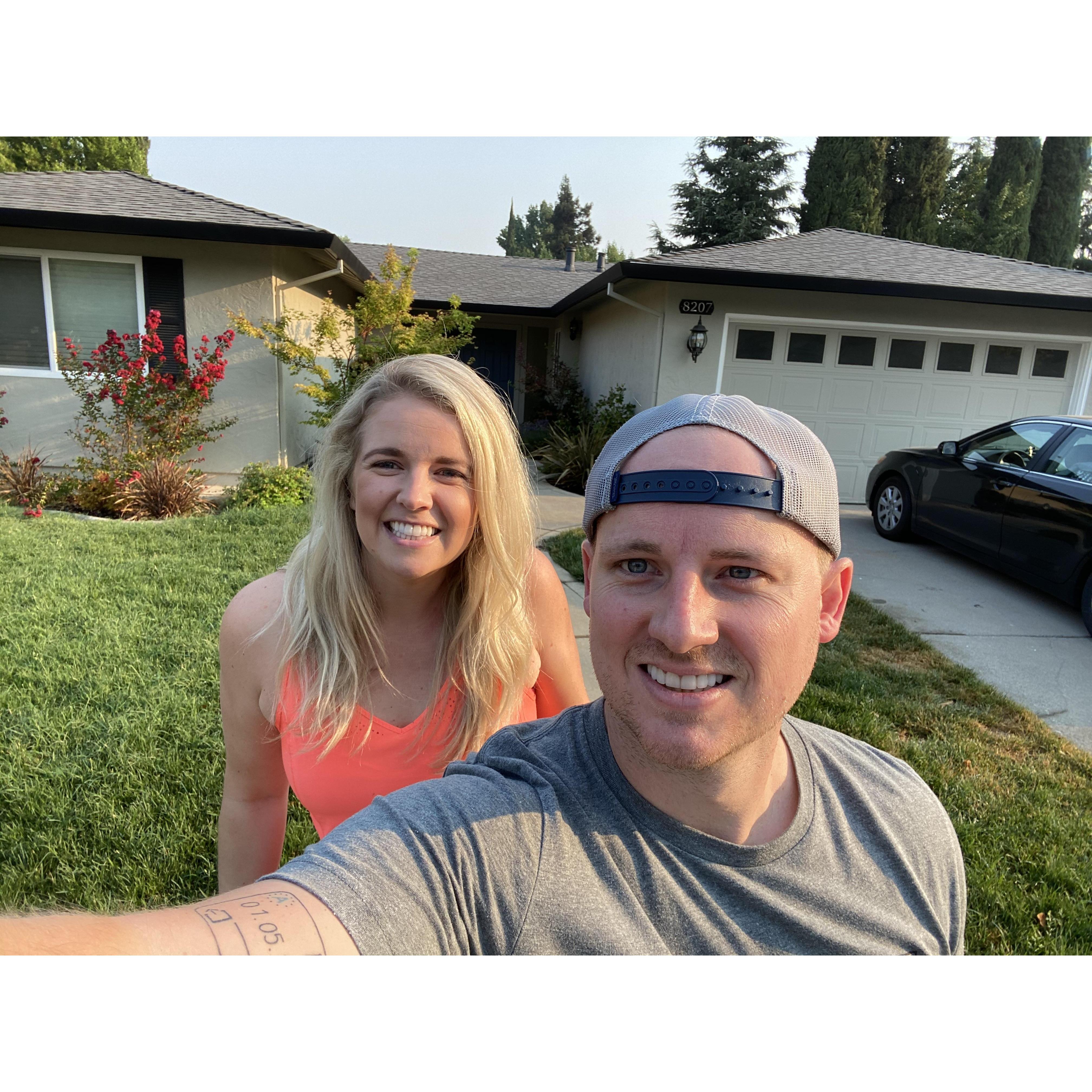 First pic in front of our new home!