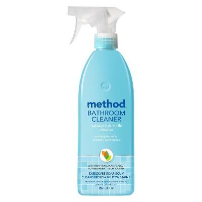 Method Cleaning Products Bathroom Cleaner Tub + Tile Eucalyptus Mint Spray Bottle 28 fl oz