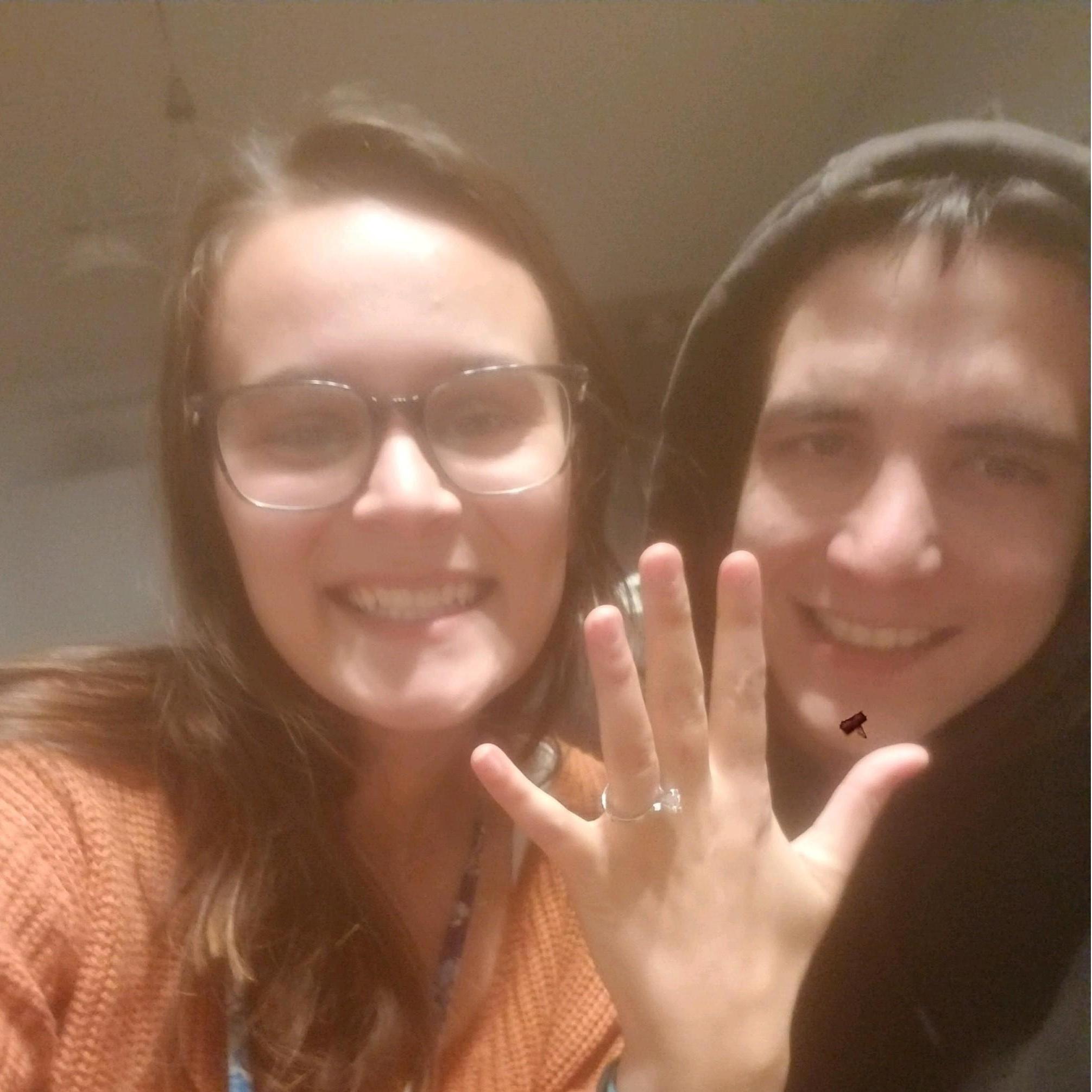 Low quality photo, high quality memory. The night he proposed!
