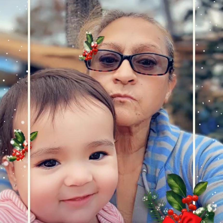 Amanda’s niece Zoey with her abuela Lupe!