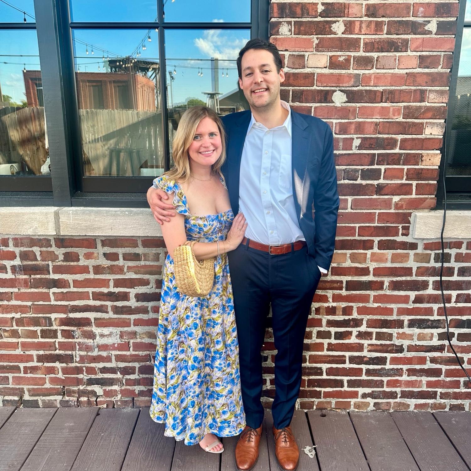 Cleaning up nice for our first wedding together as a couple :)