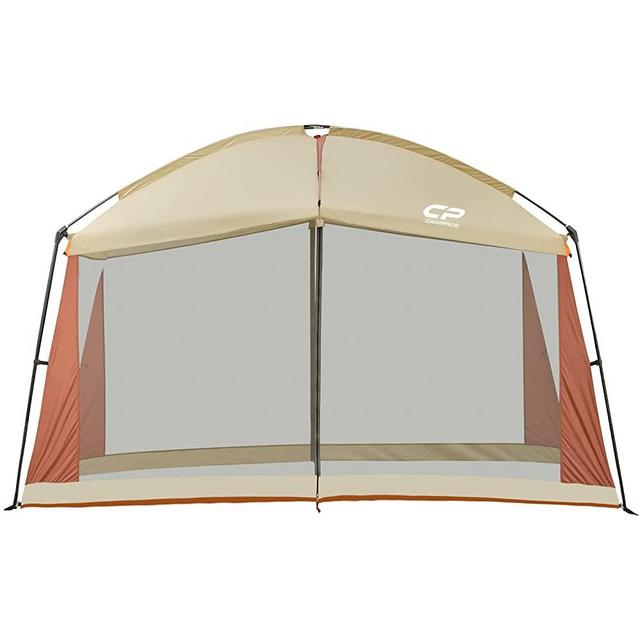 CAMPROS CP Screen House 12 x 10 Ft Screened Mesh Net Wall Canopy Tent Screen Shelter Gazebos for Patios Outdoor Camping Activities - Beige