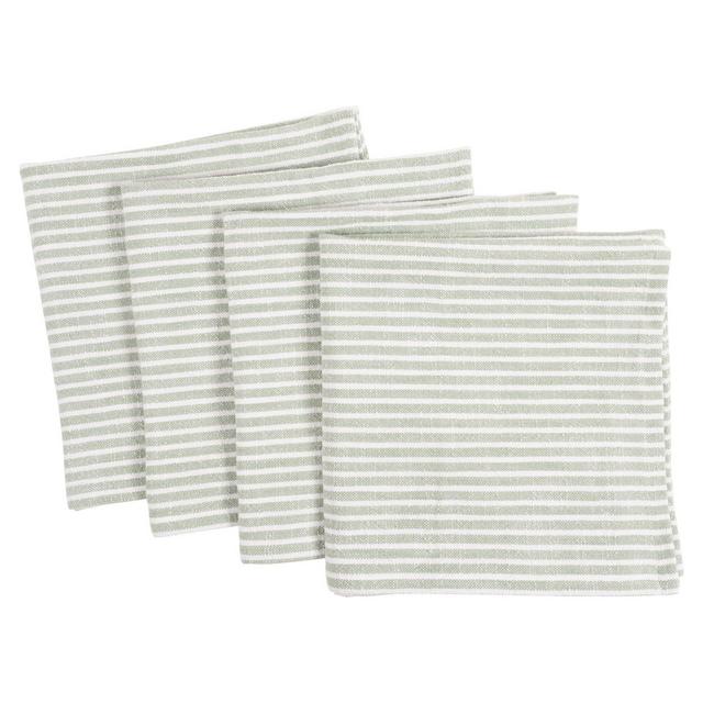 Monaco Relaxed Casual Farmhouse Napkin | Set of 4, 100% Slubbed Cotton, 20x20 Inch Cloth Napkins | for Entertaining and Everyday Use