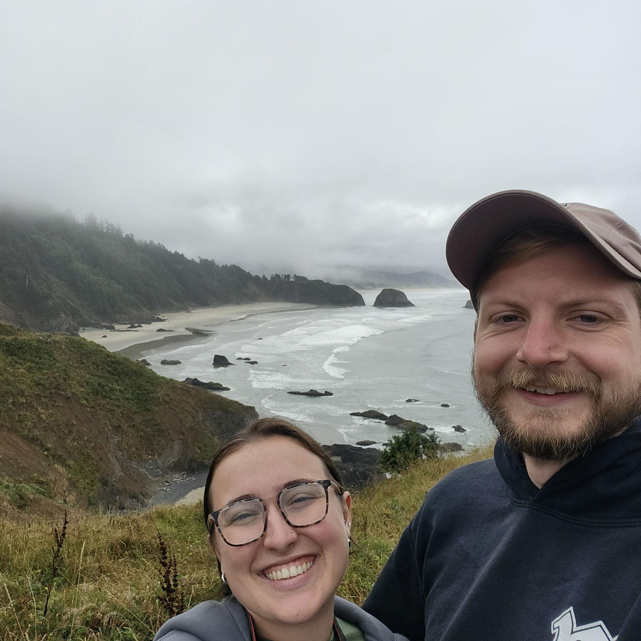 Gabe & Alyssa at Cannon Beach in Oregon. August 2024