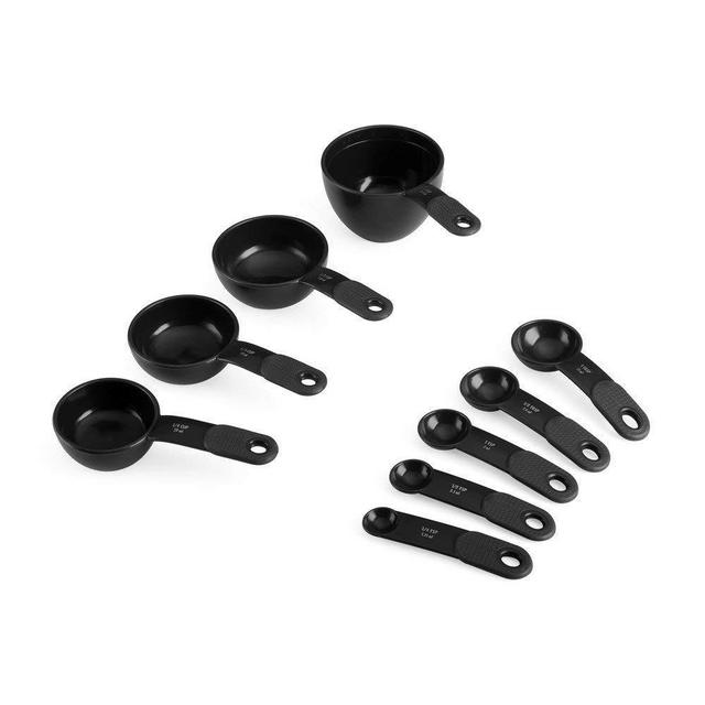 KitchenAid KC475OHOBA 9-Piece Measuring Cup and Spoon Set, Black