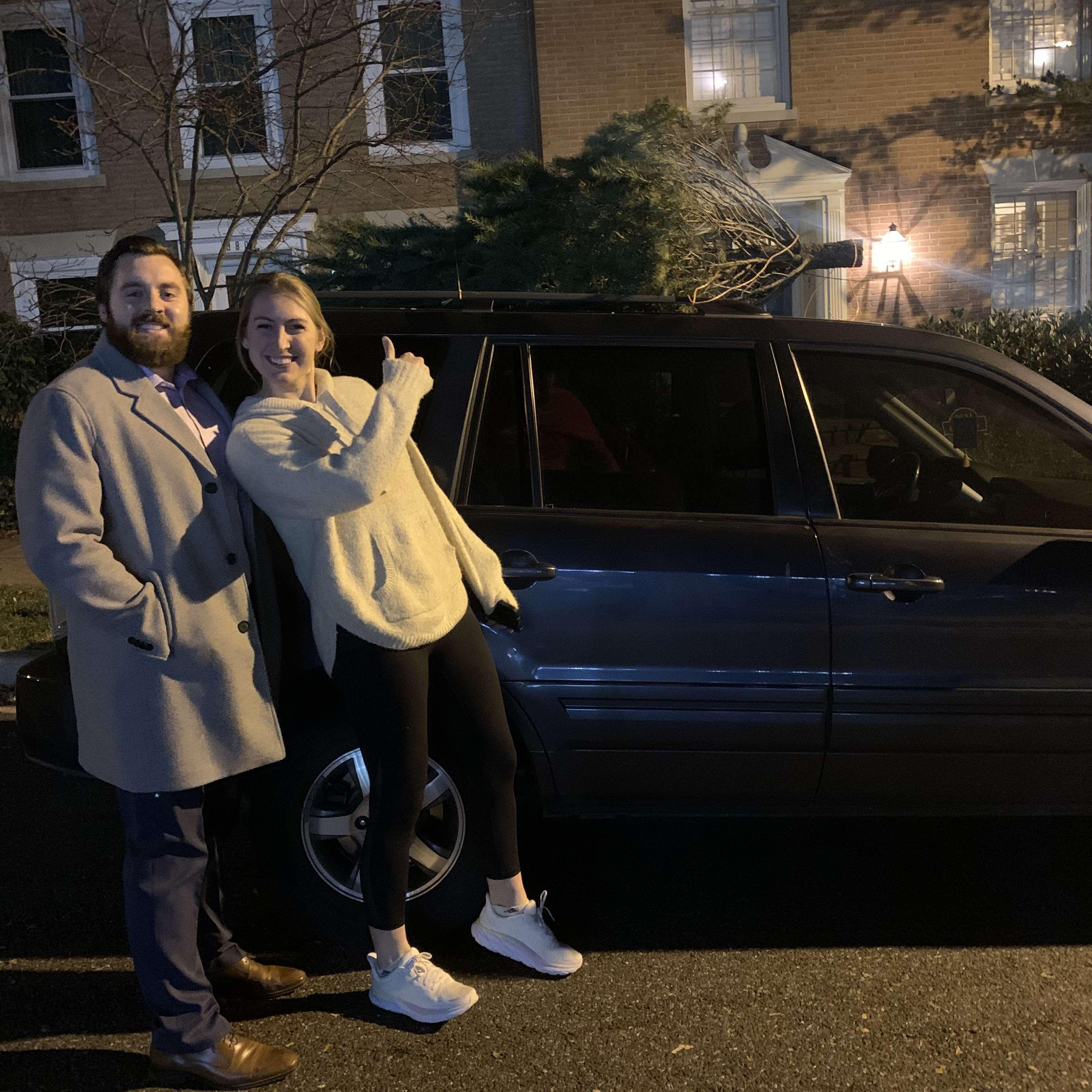 Helen helped us get our first Christmas tree!
