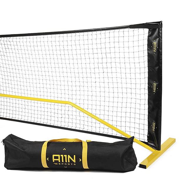 A11N Portable Pickleball Net System, Designed for All Weather Conditions with Steady Metal Frame and Strong PE Net, Regulation Size Net with Carrying Bag