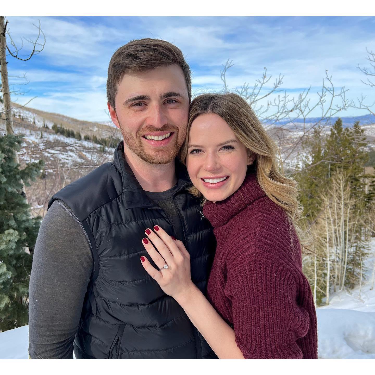 Right after David surprised Teresa by proposing in Park City, Utah!