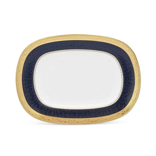 Noritake Odessa Cobalt Gold Butter/Relish Tray