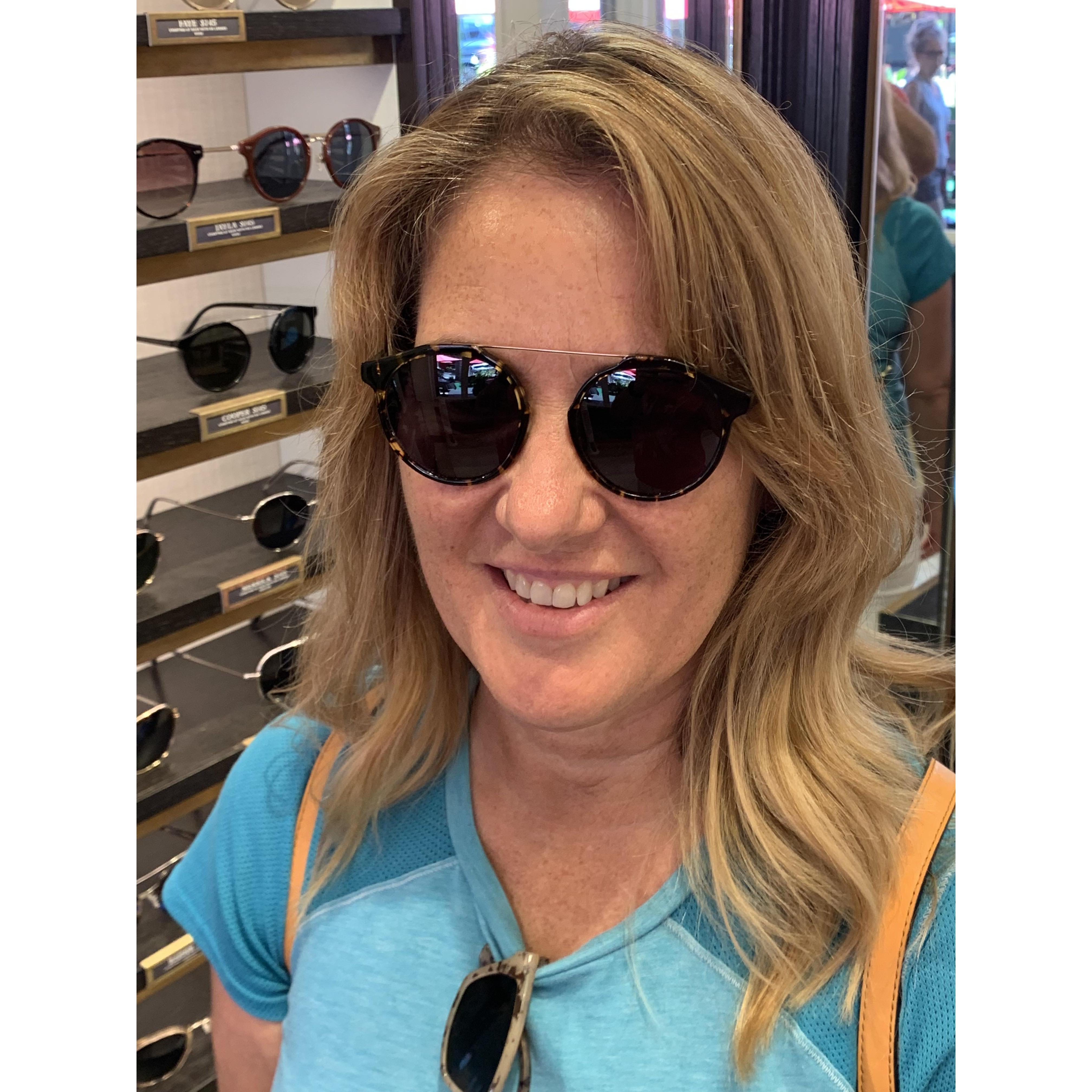 Sunglass shopping.