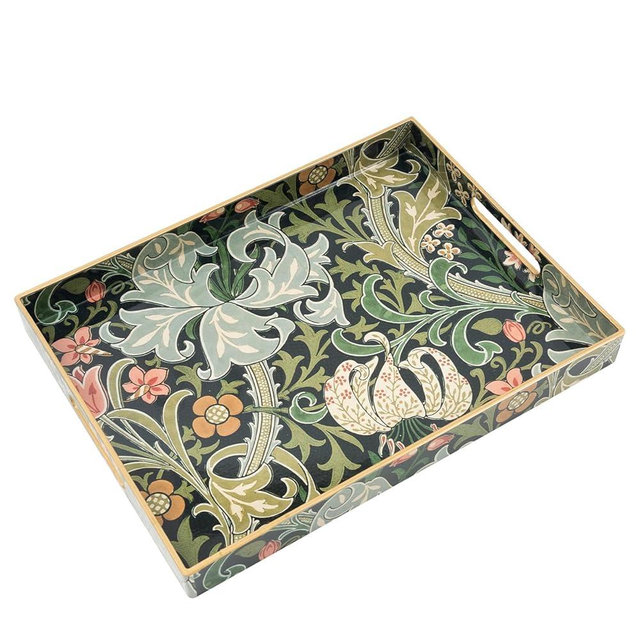 AGIOTA Coffee Table Tray, Serving Tray with Handles, Large Tray for Ottoman Coffee Table, Tray for Living Room Modern