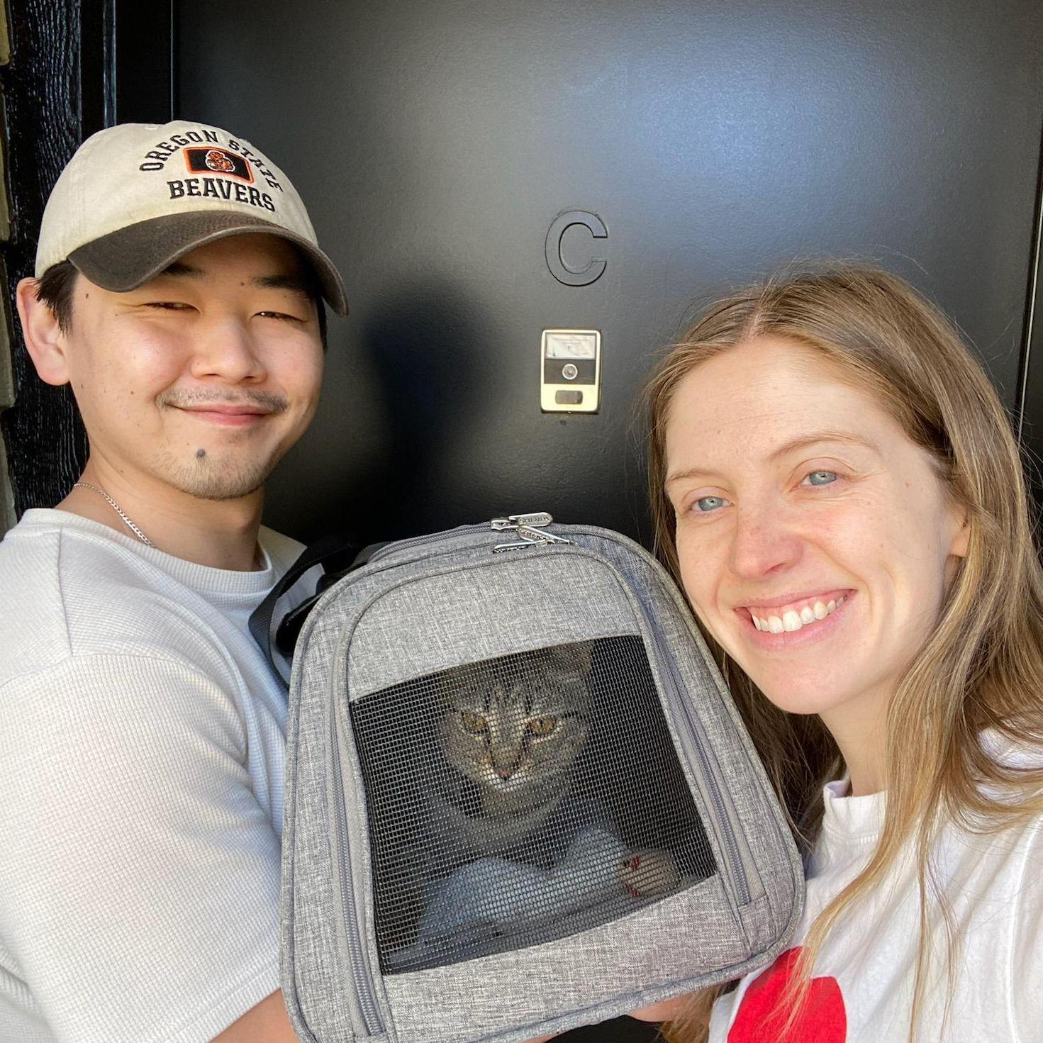 Beaverton 2021, moving out of our first apartment, "The Cave", after 2 years, and into our new one. Juice was most excited about the new big windows!