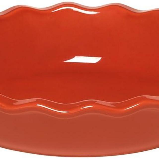 Emile Henry Pie Dish, Ceramic, Red, 26x26x5.5 cm
