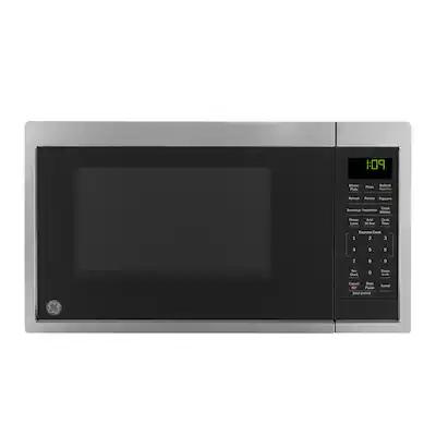 GE - 0.9 Cu. Ft. Countertop Microwave with Convenience Cooking Controls - Stainless Steel