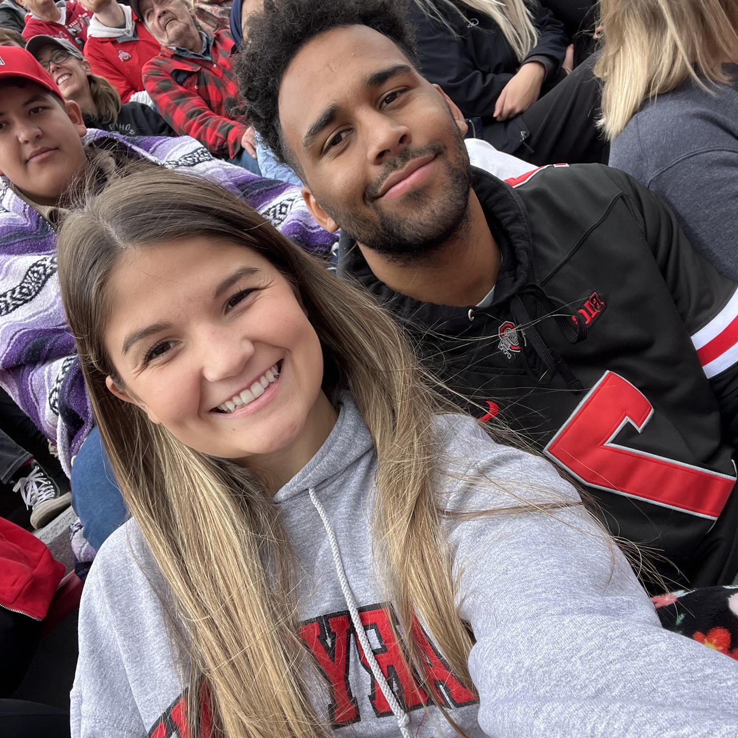 The entire section hated me during this game but he never left my side