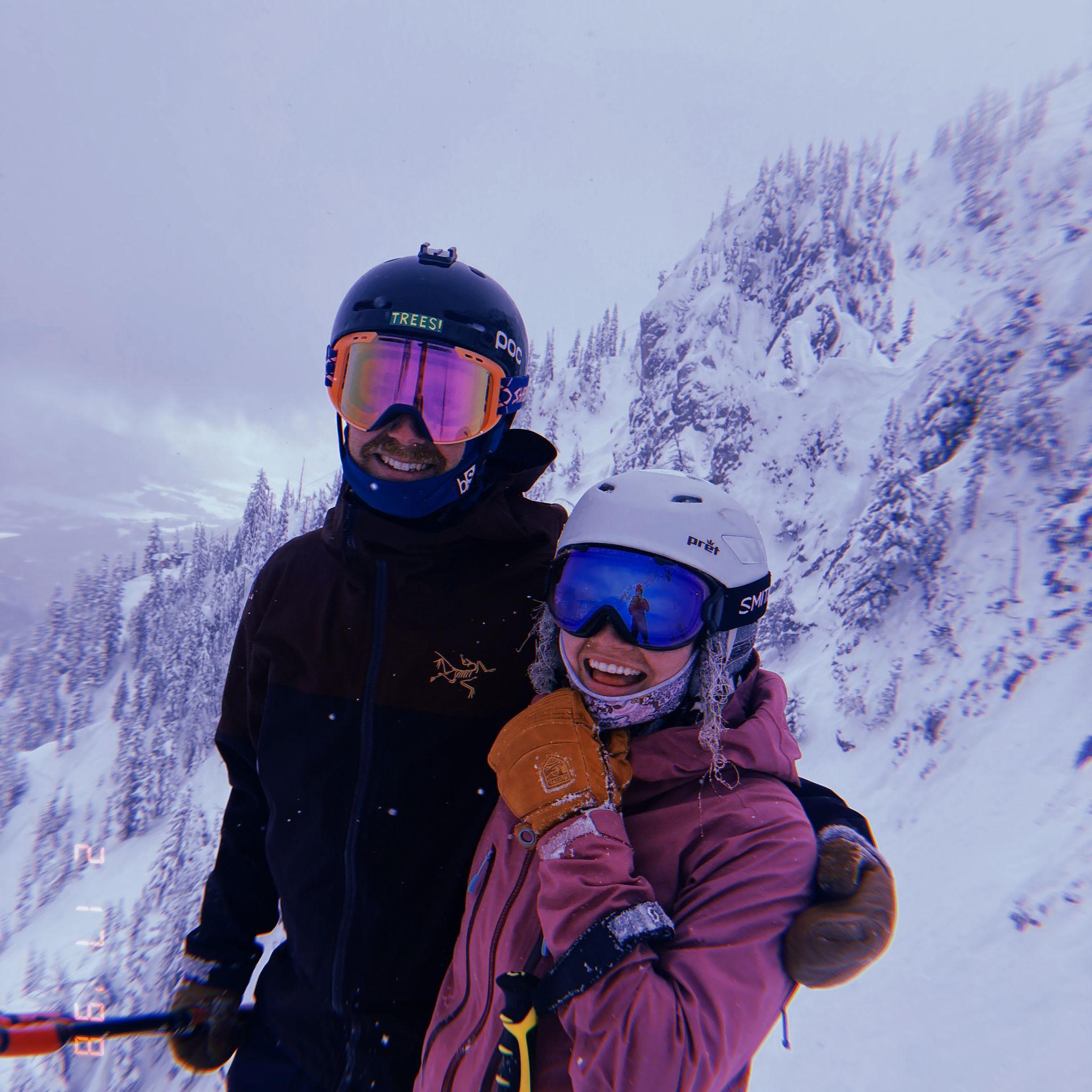 One of our first dates at Bridger Bowl.