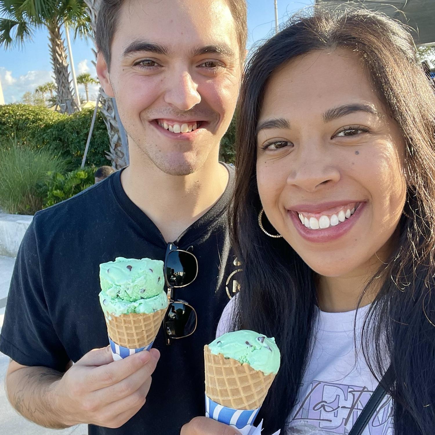 The best kind of ice cream- mint chocolate chip!