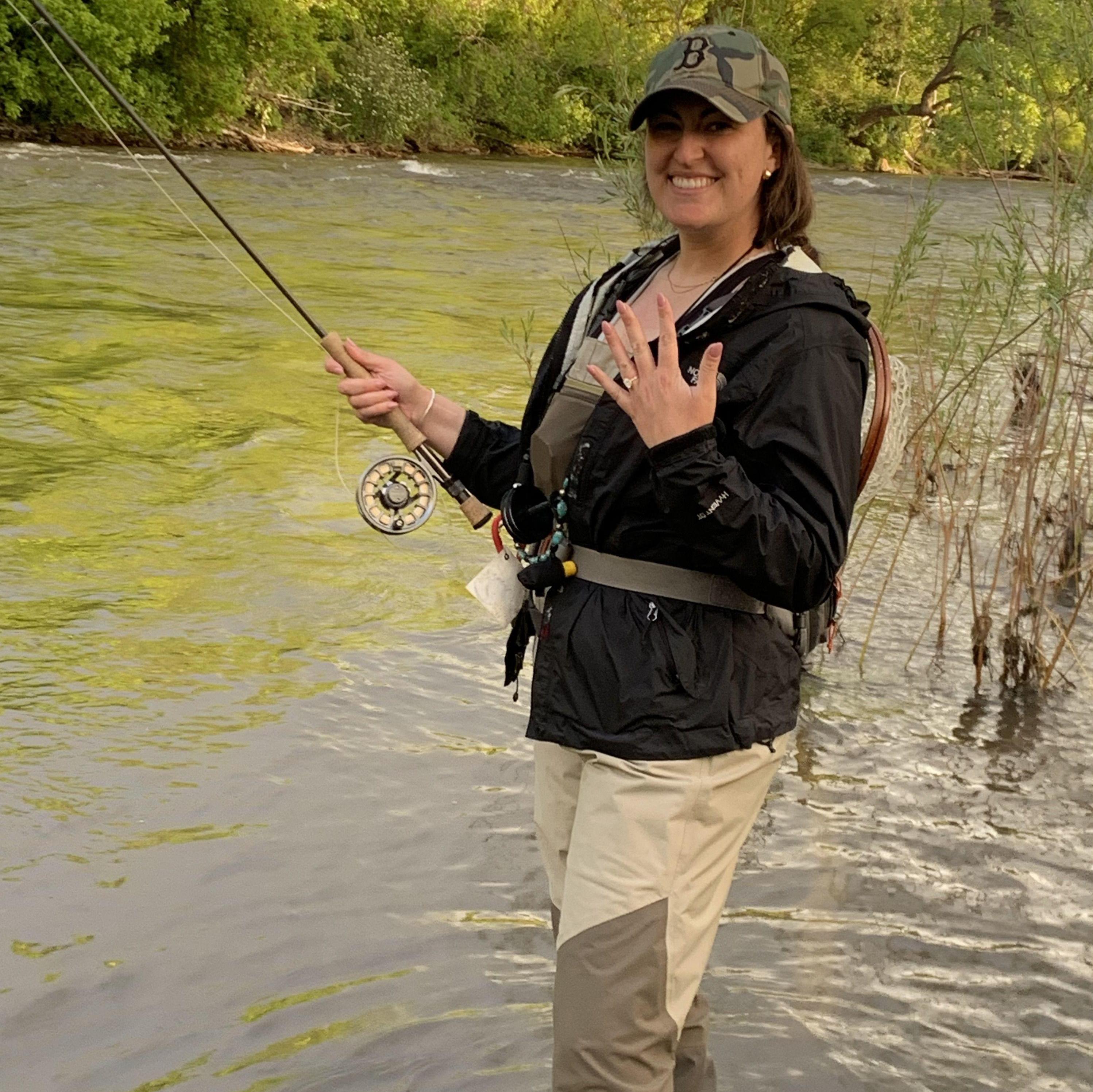 Nothing like getting engaged in a nice pair of waders