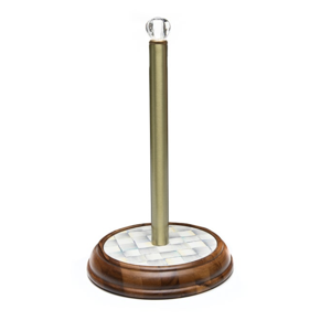 Sterling Check Wood Paper Towel Holder