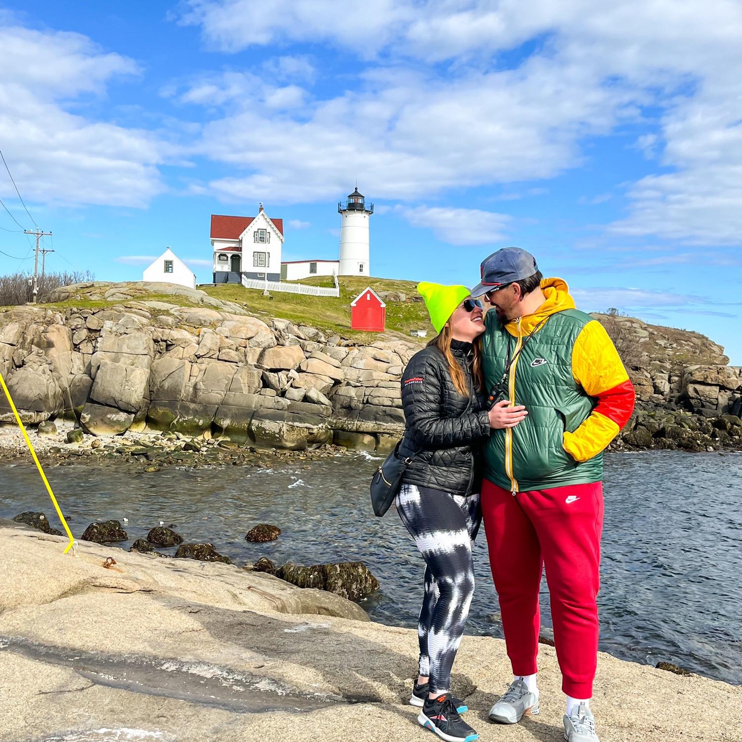Nubble Lighthouse in York, Maine, our favorite day trip spot
