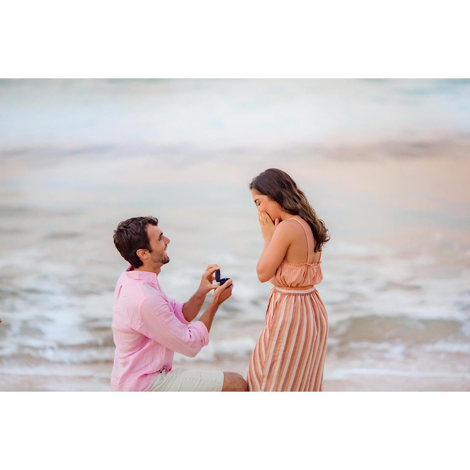 Andrew proposed to Kimia on Palauea Beach in Maui on February 7th, 2020.