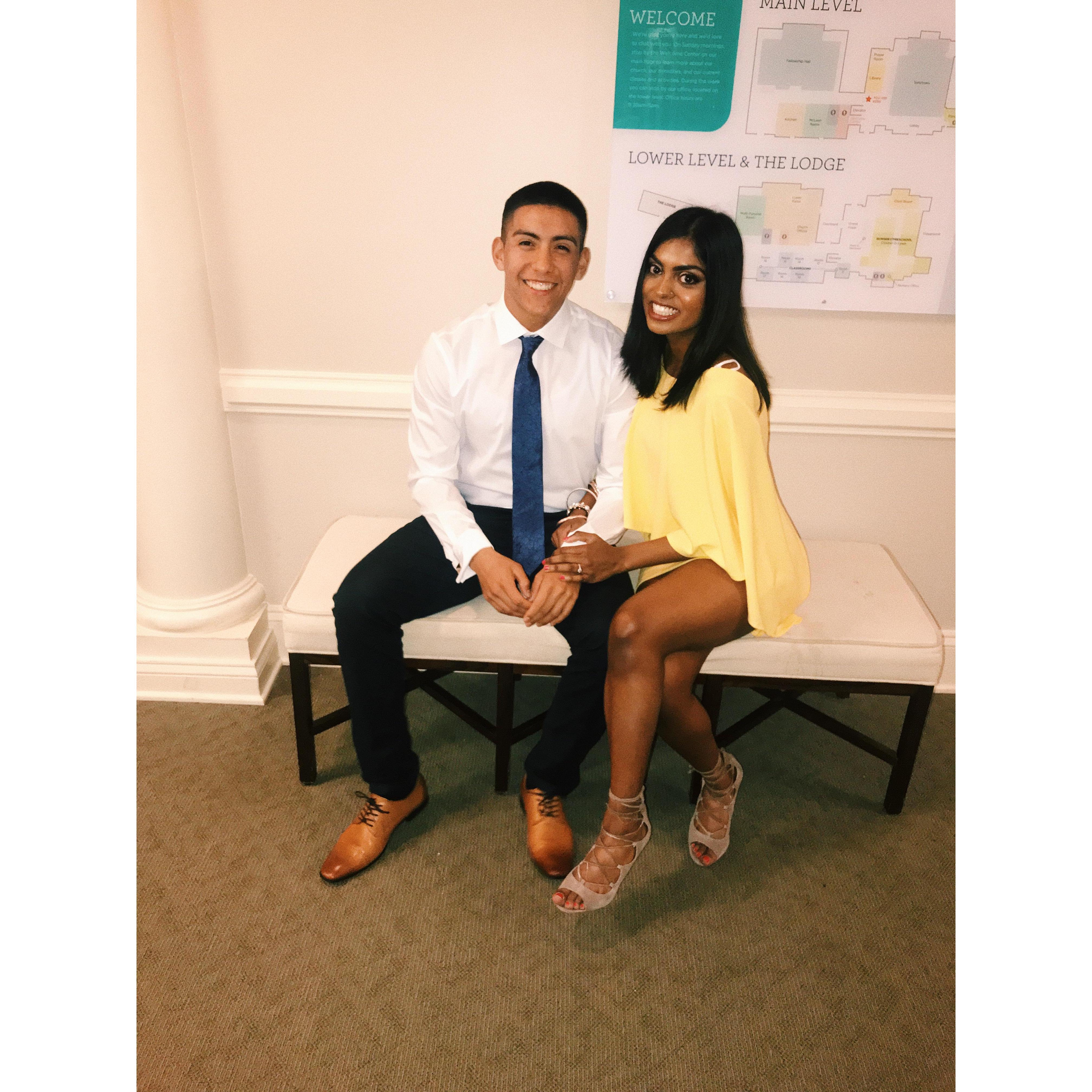 First time we attended a wedding together! - 2018.