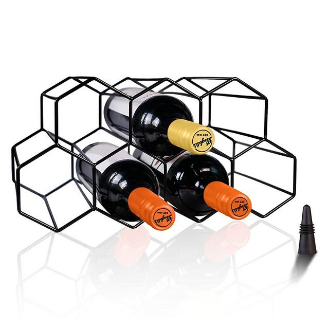 Wine Racks Countertop Wine Rack, Wine Bottle Holder, Small Wine Rack Freestanding Floor, Wine Holders Stands for Counter Wine Rack Cabinet, Wine Storage Racks, Metal Wine Rack Table Top Kitchen