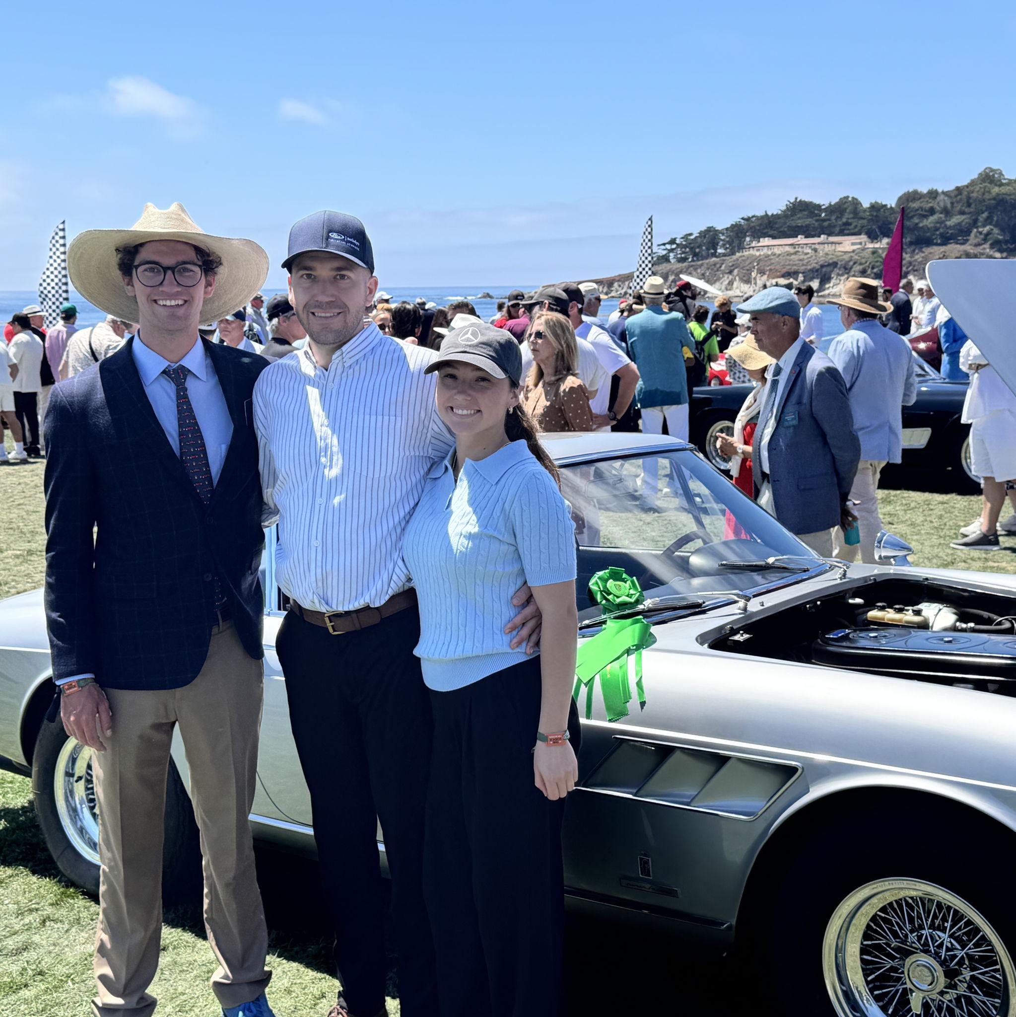 Pebble Beach car show (Concourse d'Elegance) with our friend David!