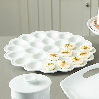 Everyday White® by Fitz and Floyd® Flower Egg Platter