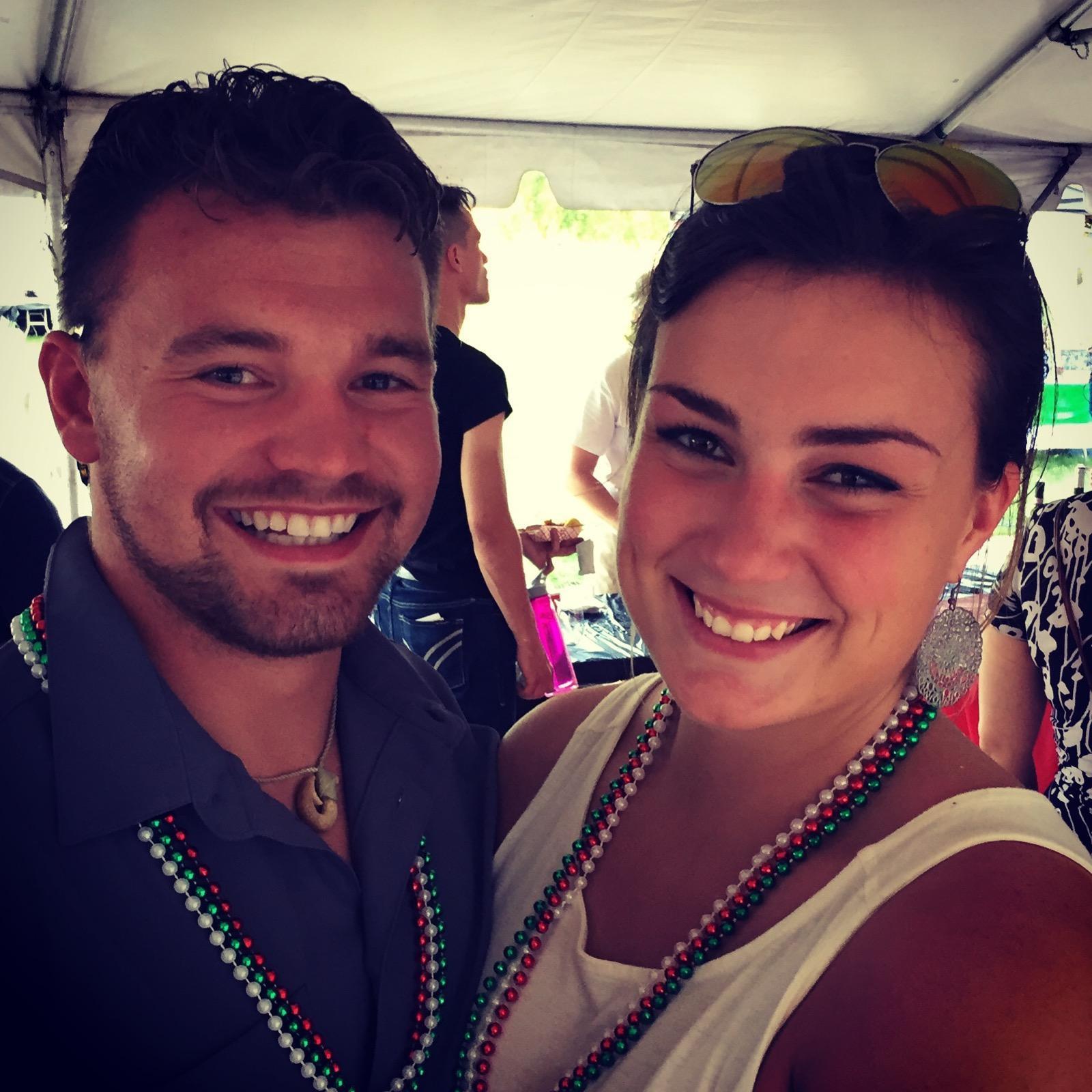 One of our first dates at the Italian Festa in St. Paul