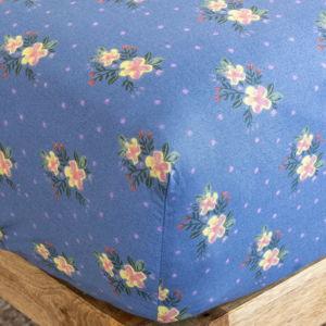 Mix & Match Cotton Fitted Sheet - Blue Nora