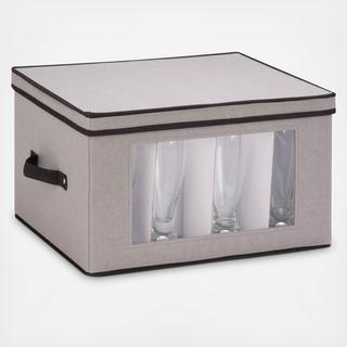 Lincoln Glassware Storage Box with View Window