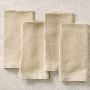 Contrast Border Metallic Napkin Set of 4