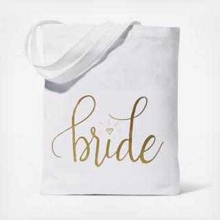 Bride Diamond Canvas Tote Bag