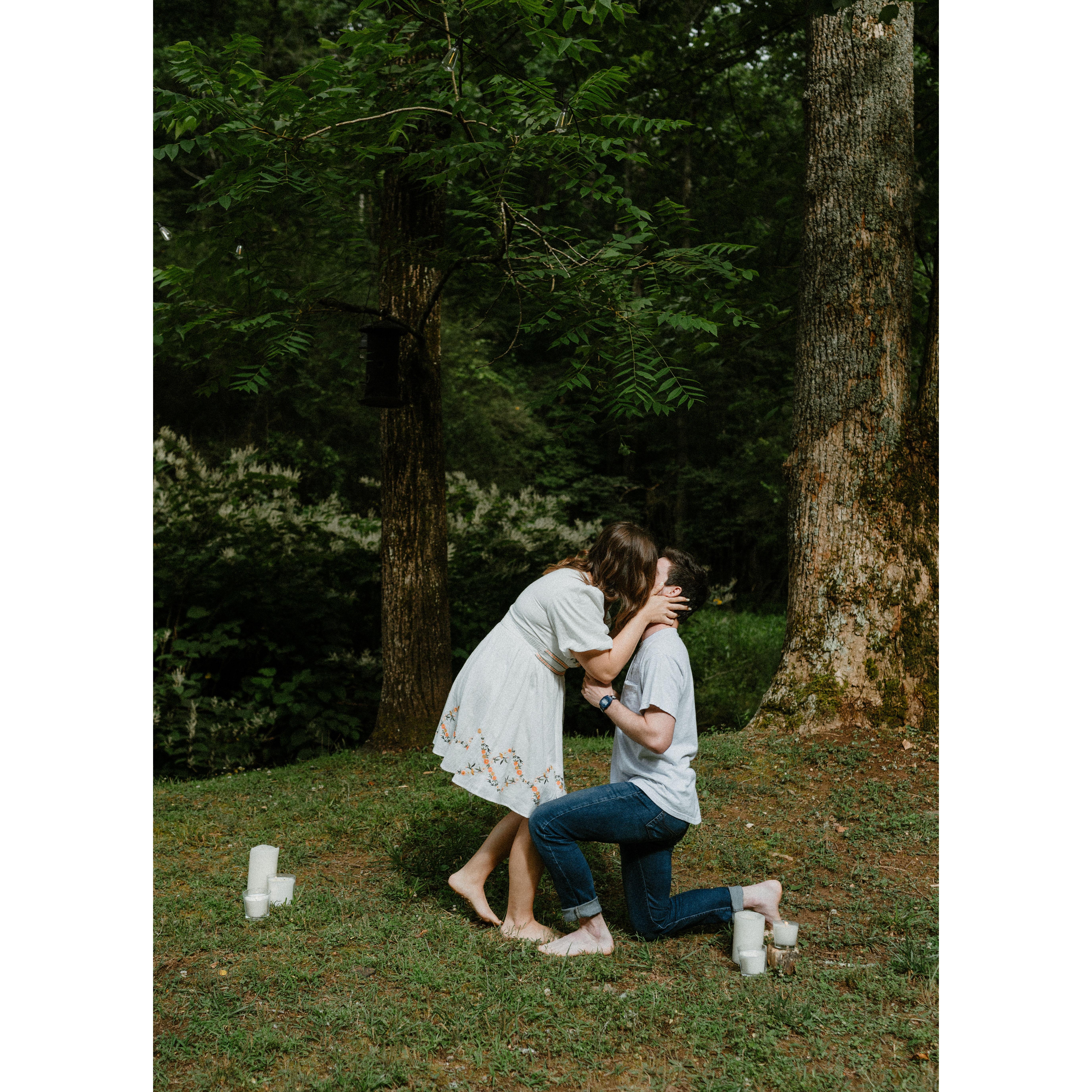 The moment I said "yes"!
