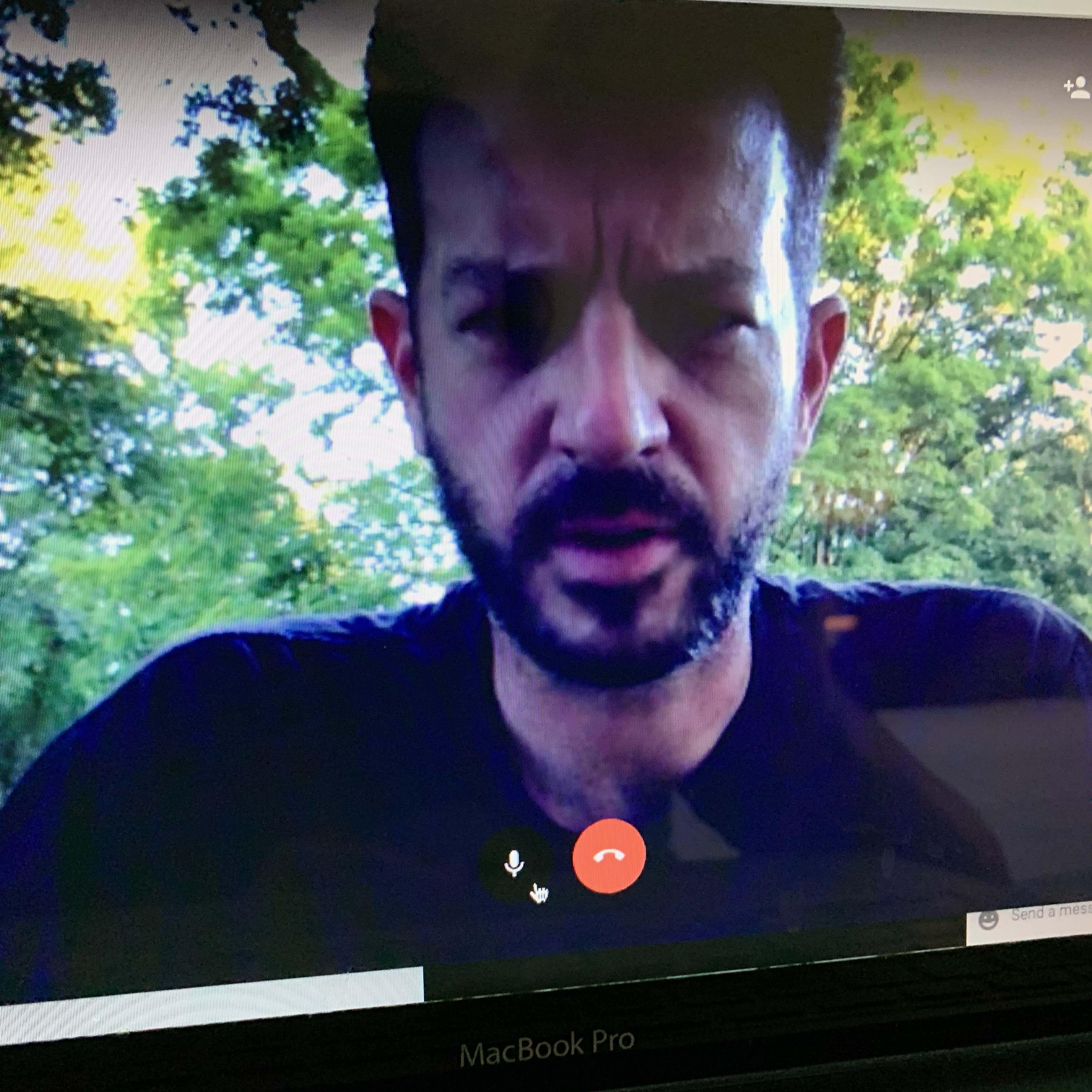 Our first zoom, trying to figure it out!