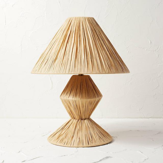 Faux Raffia Table Lamp Brown - Opalhouse™ designed with Jungalow™