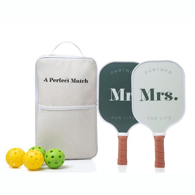 A Perfect Match Pickleball Paddle Set Engagement Gifts for Couples I I His and Hers Gifts I Includes 2 Pickleball Paddles, Carrying Bag and 2 Pickleballs