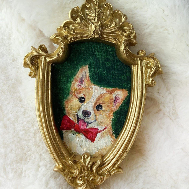 100% Handmade Acrylic Pet Portrait,Dog Portrait,Cat Portrait,Custom Pet Portrait from Photo,Pet Memorial,Mother's Day Gift for Mom,Mini Art