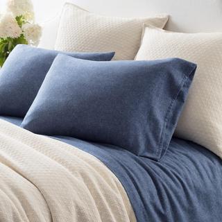 Chambray Flannel Pillowcase, Set of 2