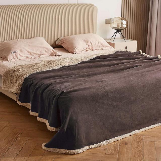 Catalonia Waterproof Bed Blanket for Intimacy, Love Couples Leakproof Bed Cover, Reversible Protector Squirt Blanket, Splash Stain Proof Blanket Pad for Adults, Washable, 80X90 inches, Brown