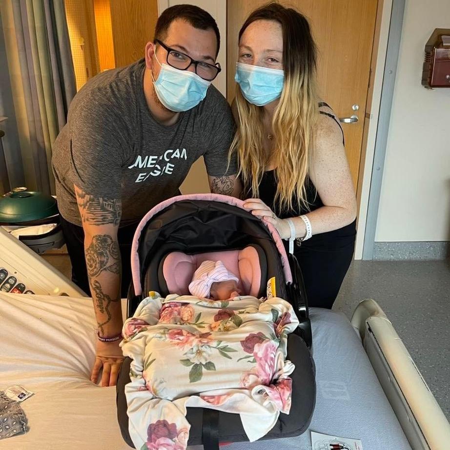 With our babygirl Aurora