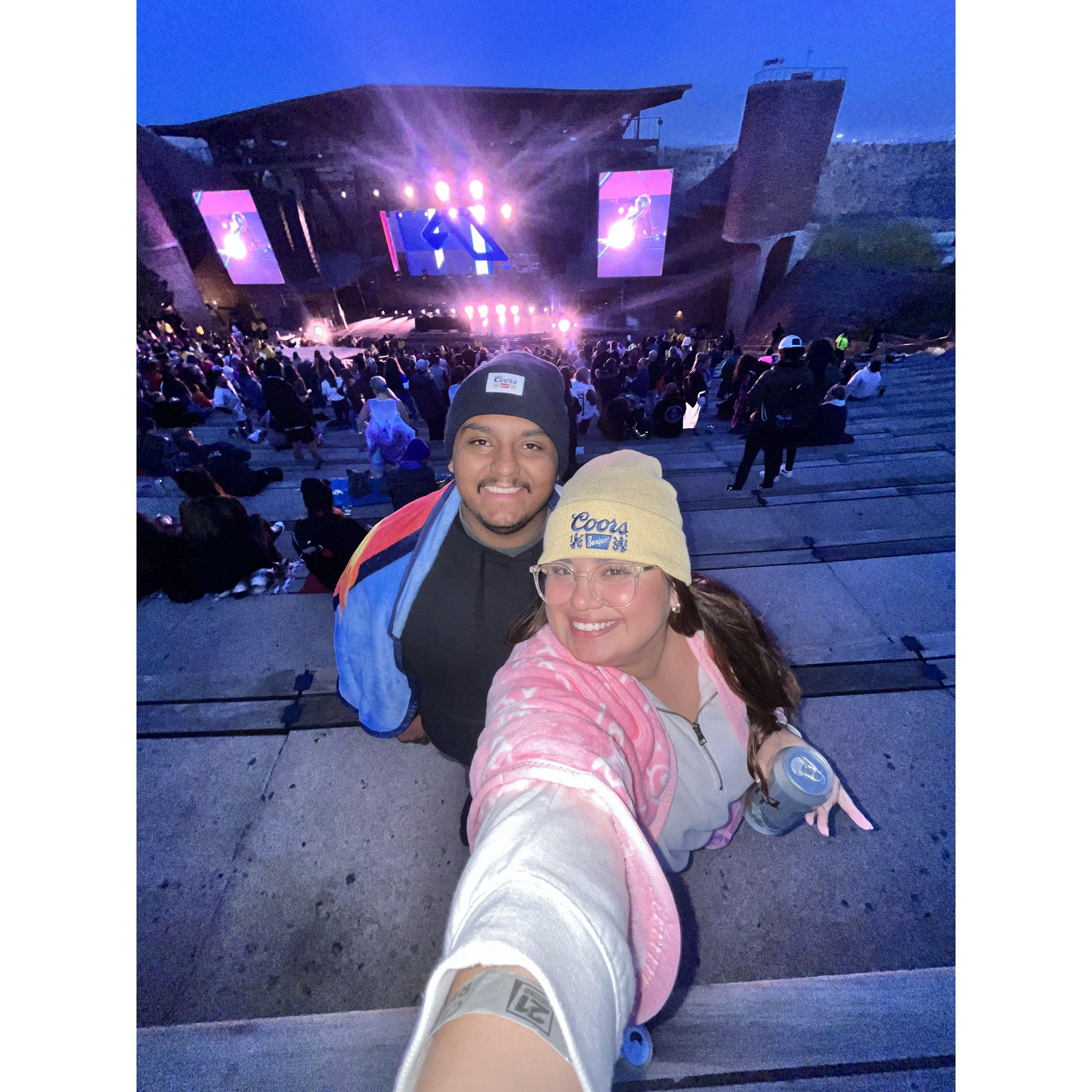 Us watching our favorite EDM group, Above & Beyond at the Red Rocks in Colorado!