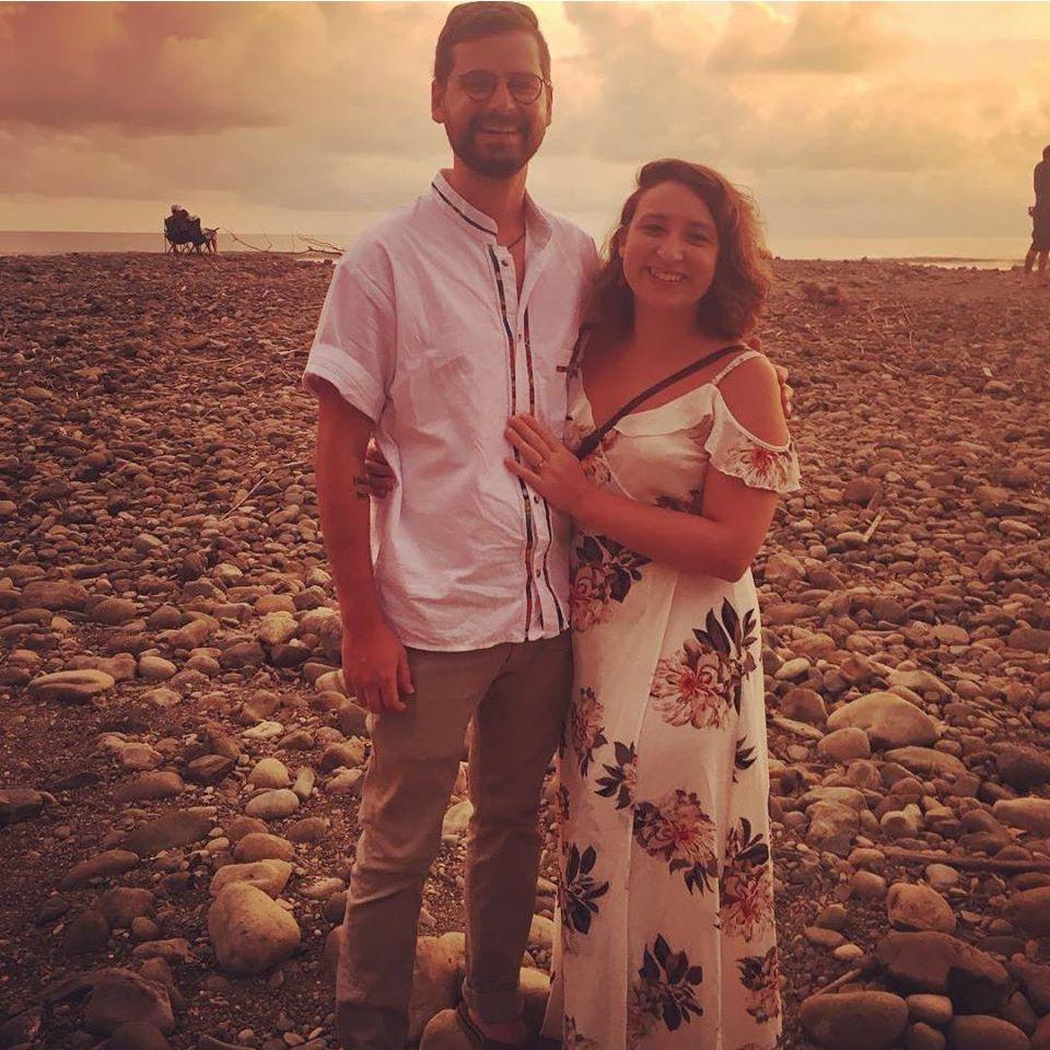 Post-Engagement Birthday dinner in Costa Rica for Jillian