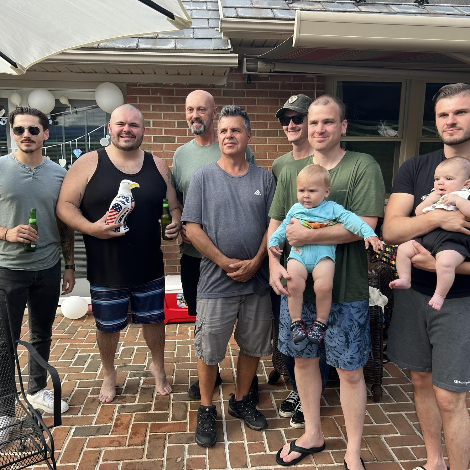 Summer backyard pool party days at Konnor’s are the best !