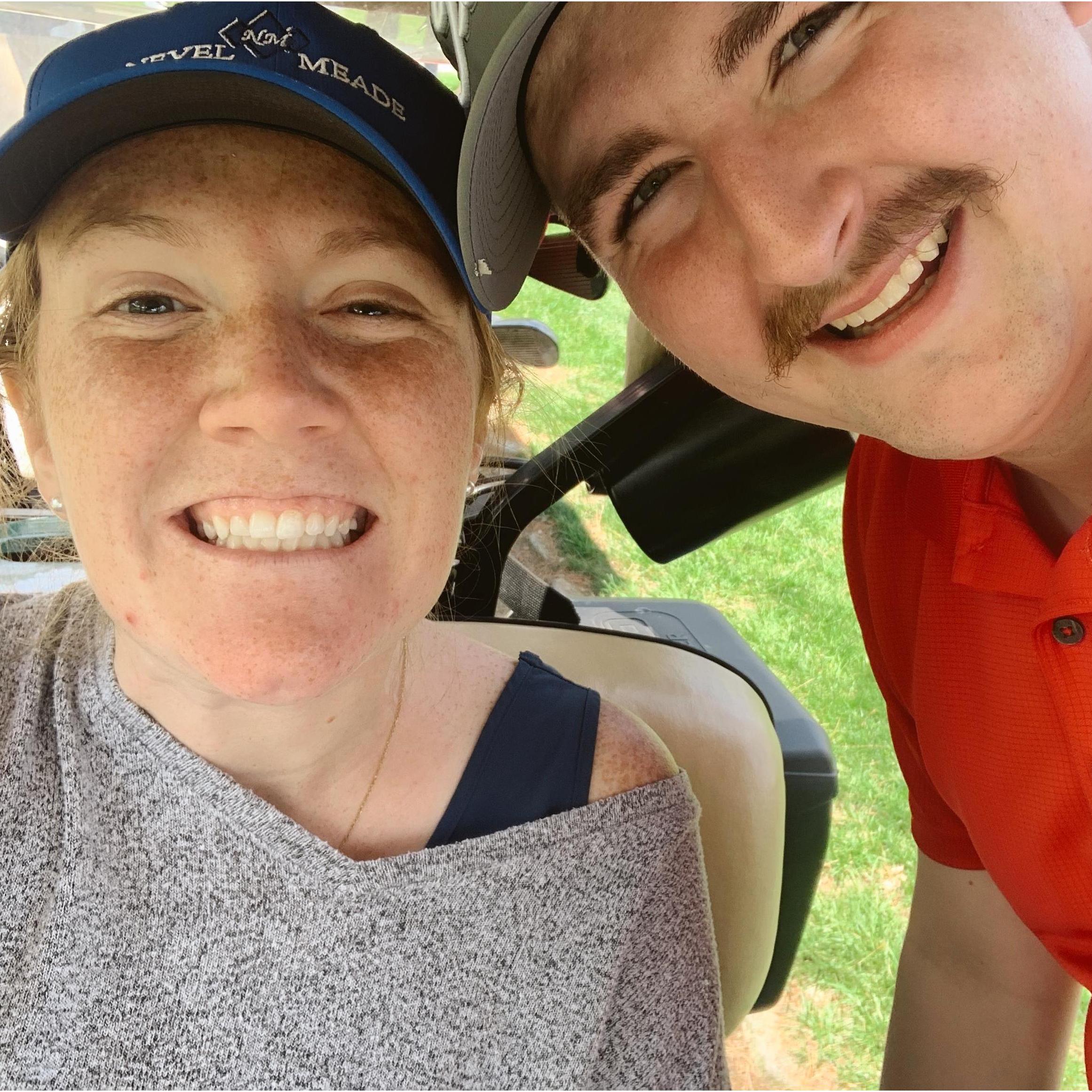 Ethan LOVES to golf and Lillie LOVES uninterrupted quality time out on the links ;)