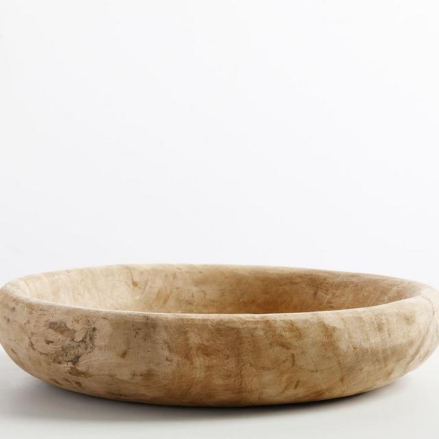 Nordic Wood Bowl, Light Wash