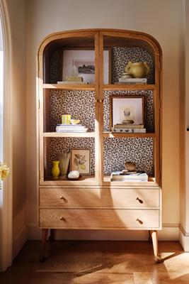 Moretti Oak Curio Cabinet