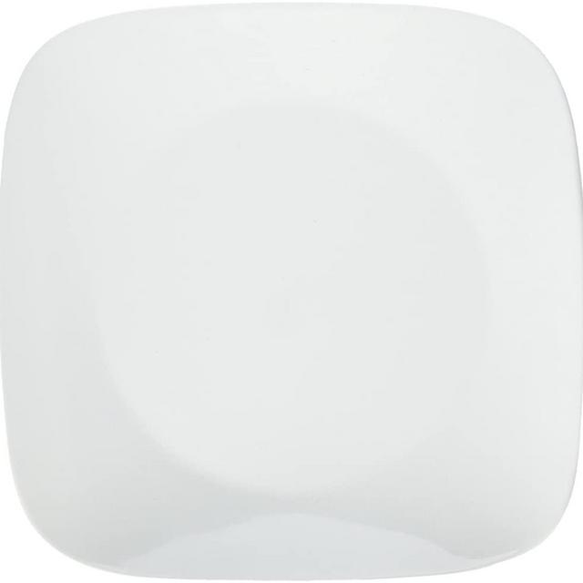 Corelle Corelle Square 10-1/4" Dinner Plate (Set of 6), Pure White,